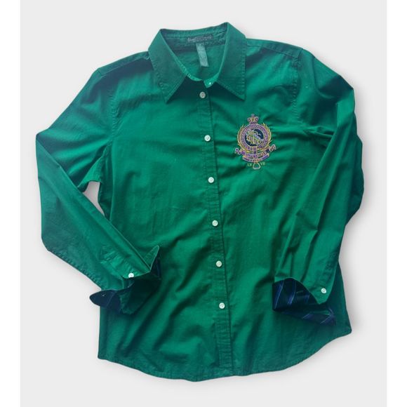 Ralph Lauren Green Button Down Shirt - Picture 1 of 10